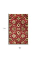 8' X 10' 6 Wool Red Area Rug