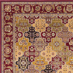 10' X 13' Red Machine Woven Traditional Quatrefoil Indoor Area Rug