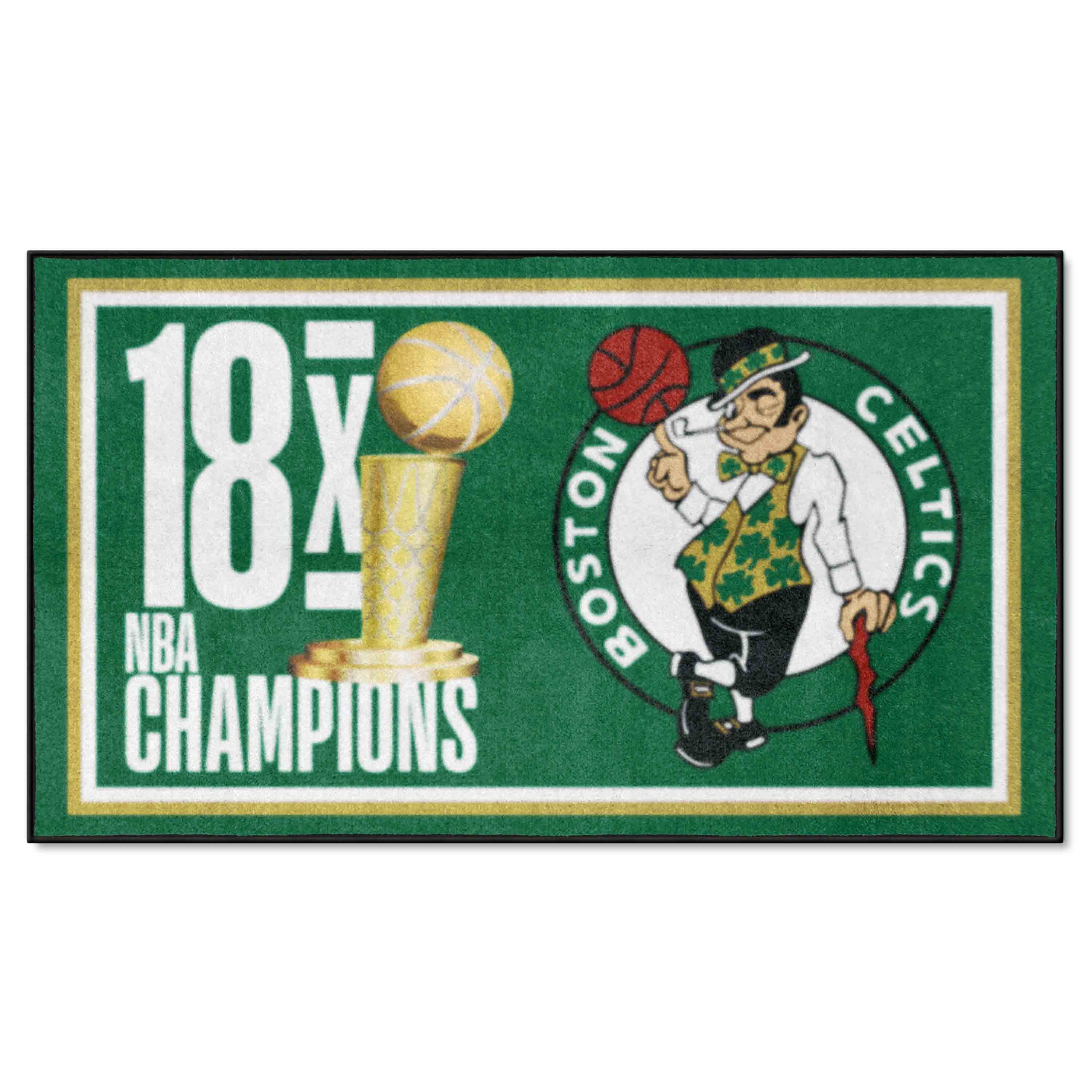 Boston Celtics Dynasty 3ft. x 5ft. Plush Area Rug - Boston Celtics