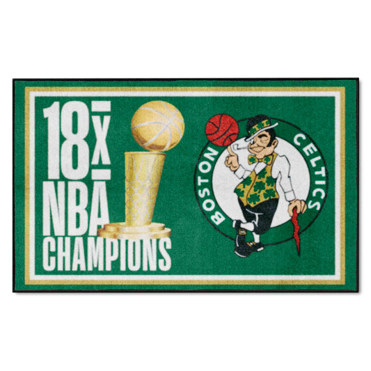 Boston Celtics Dynasty 4ft. x 6ft. Plush Area Rug - Boston Celtics