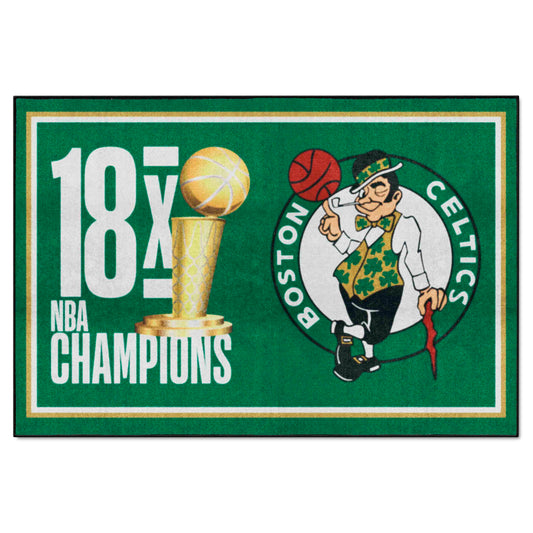 Boston Celtics Dynasty 5ft. x 8ft. Plush Area Rug - Boston Celtics