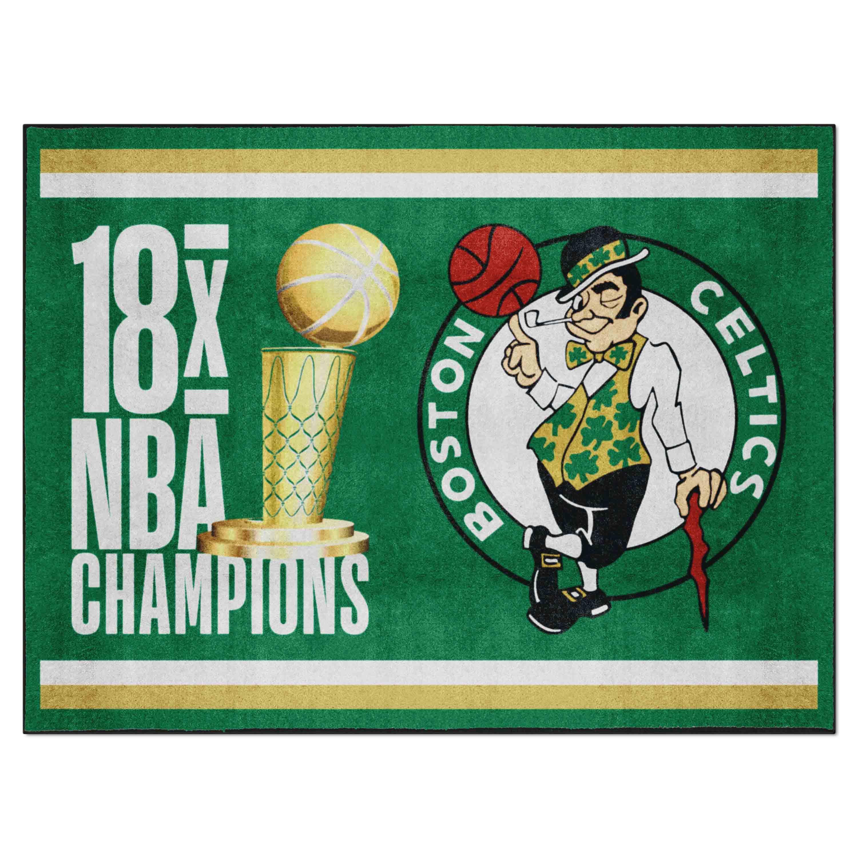 Boston Celtics Dynasty 8ft. x 10ft. Plush Area Rug - Boston Celtics