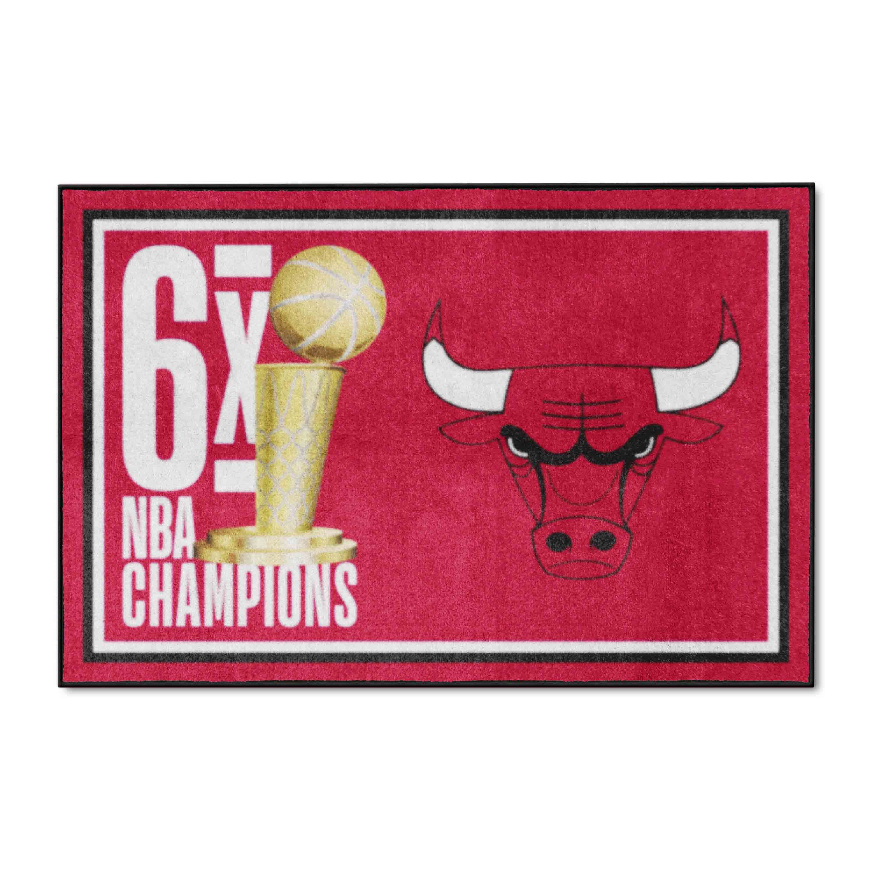 Chicago Bulls Dynasty 4ft. x 6ft. Plush Area Rug - Chicago Bulls