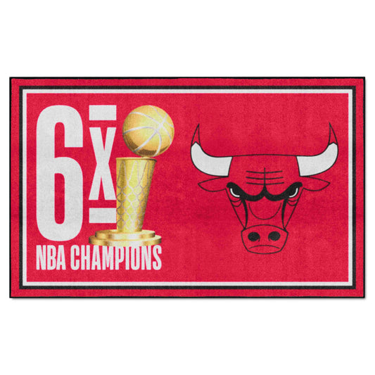 Chicago Bulls Dynasty 5ft. x 8ft. Plush Area Rug - Chicago Bulls