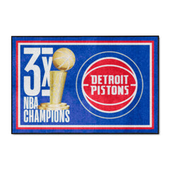 Detroit Pistons Dynasty 4ft. x 6ft. Plush Area Rug - Detroit Pistons