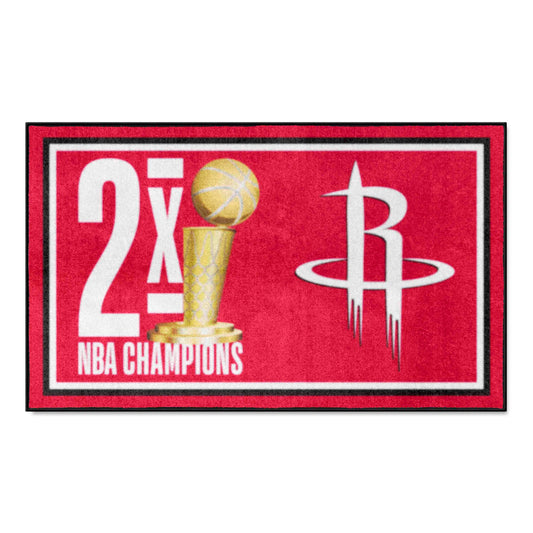 Houston Rockets Dynasty 3ft. x 5ft. Plush Area Rug - Houston Rockets