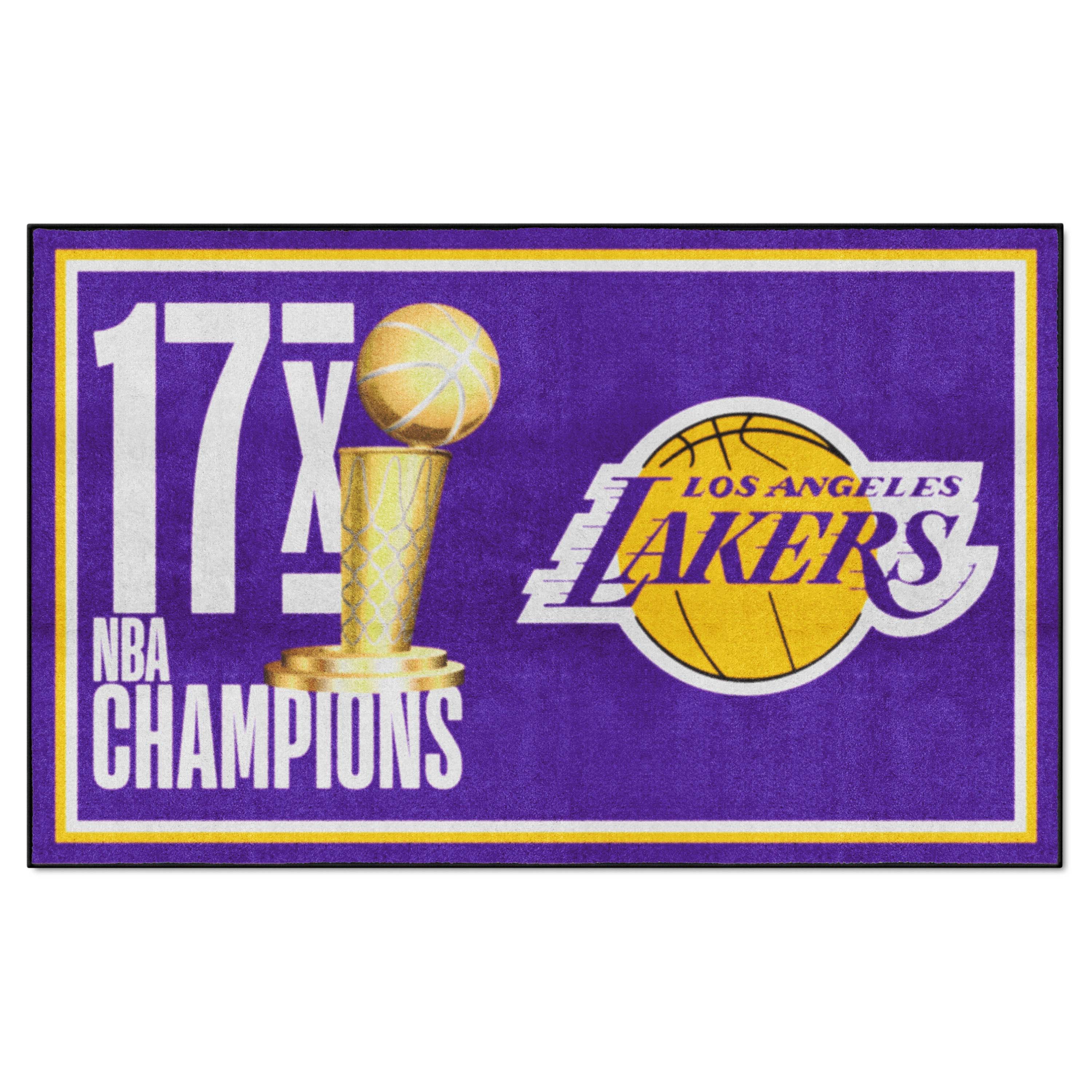 Los Angeles Lakers Dynasty 5ft. x 8ft. Plush Area Rug