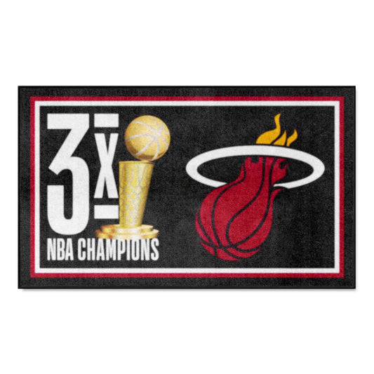 Miami Heat Dynasty 3ft. x 5ft. Plush Area Rug