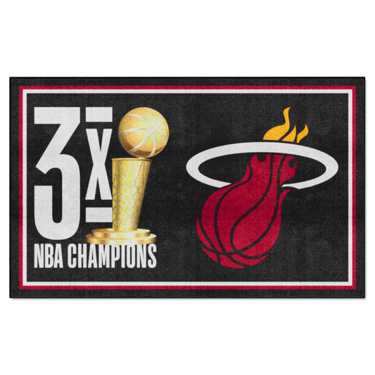 Miami Heat Dynasty 5ft. x 8ft. Plush Area Rug