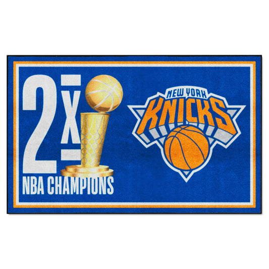 New York Knicks Dynasty 5ft. x 8ft. Plush Area Rug - New York Knicks