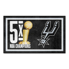 San Antonio Spurs Dynasty 3ft. x 5ft. Plush Area Rug