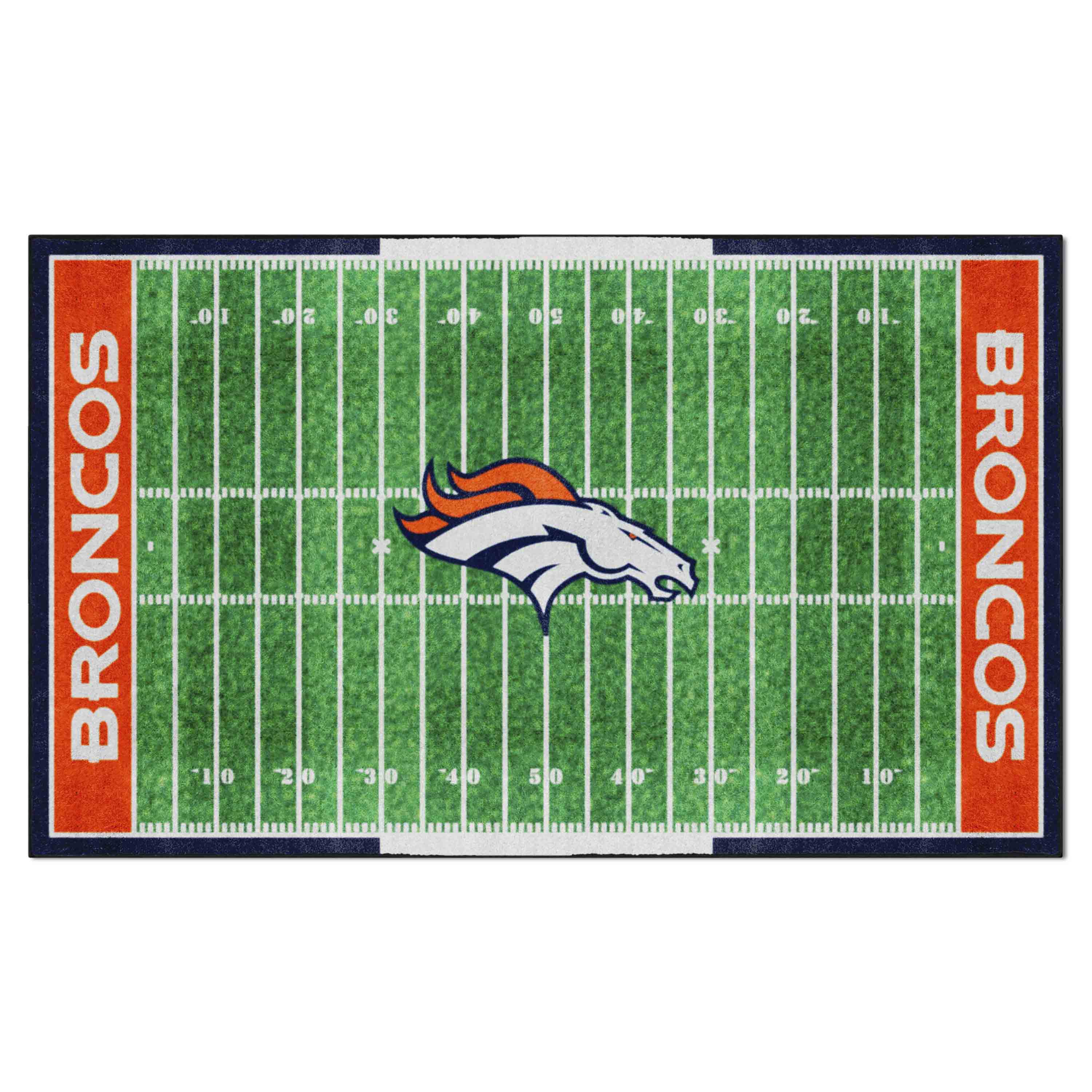 Denver Broncos 6 ft. x 10 ft. Plush Area Rug