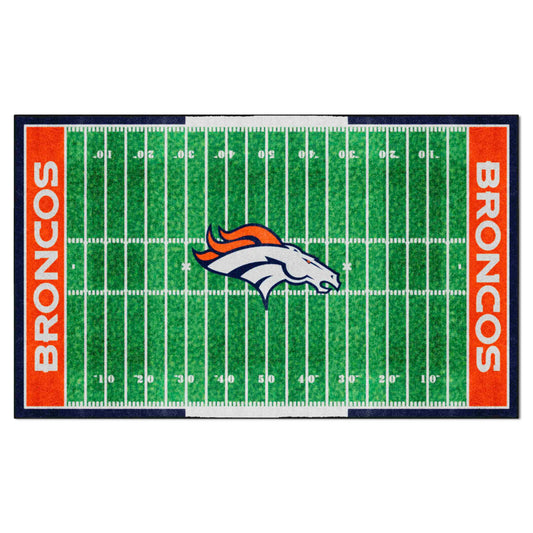 Denver Broncos 6 ft. x 10 ft. Plush Area Rug