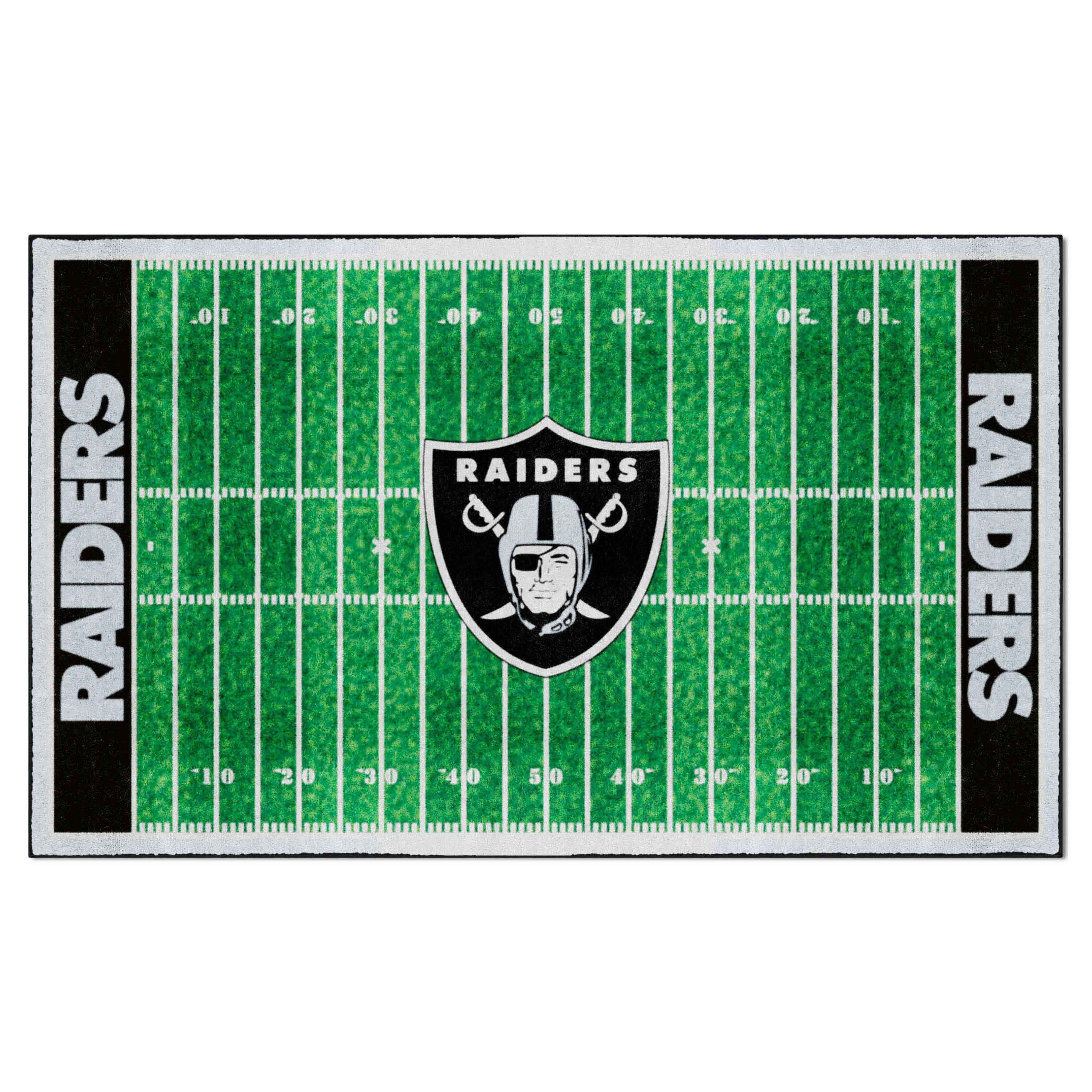 Las Vegas Raiders 6 ft. x 10 ft. Plush Area Rug