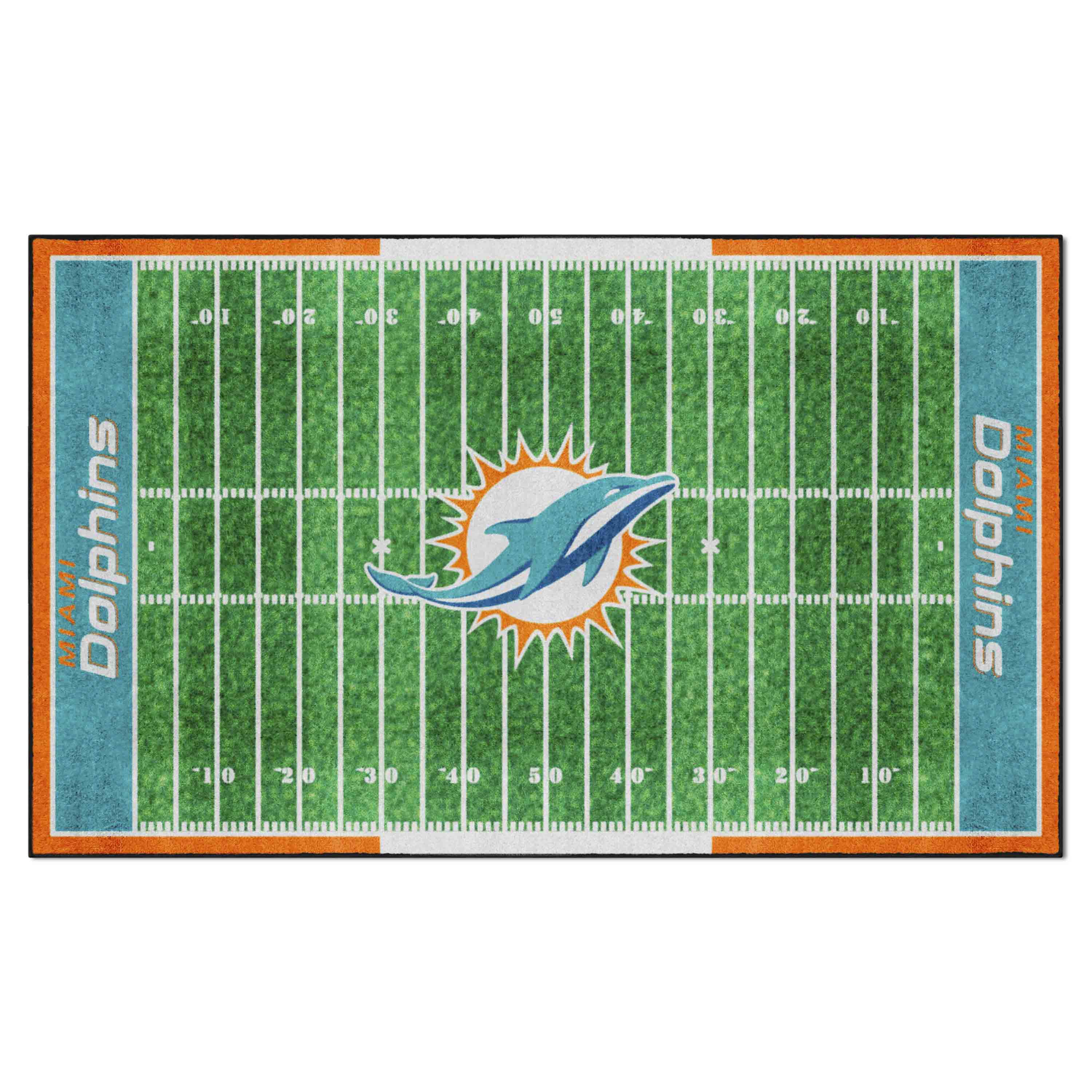 Miami Dolphins 6 ft. x 10 ft. Plush Area Rug