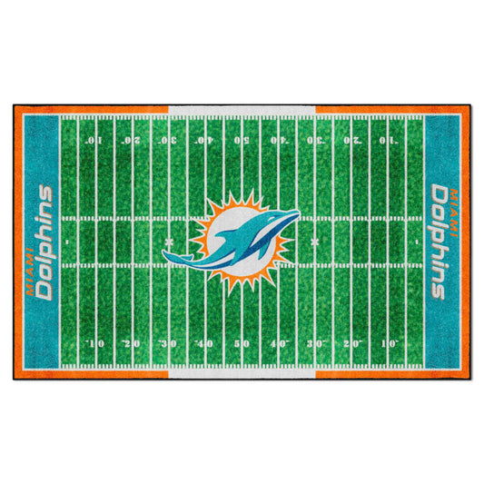 Miami Dolphins 6 ft. x 10 ft. Plush Area Rug