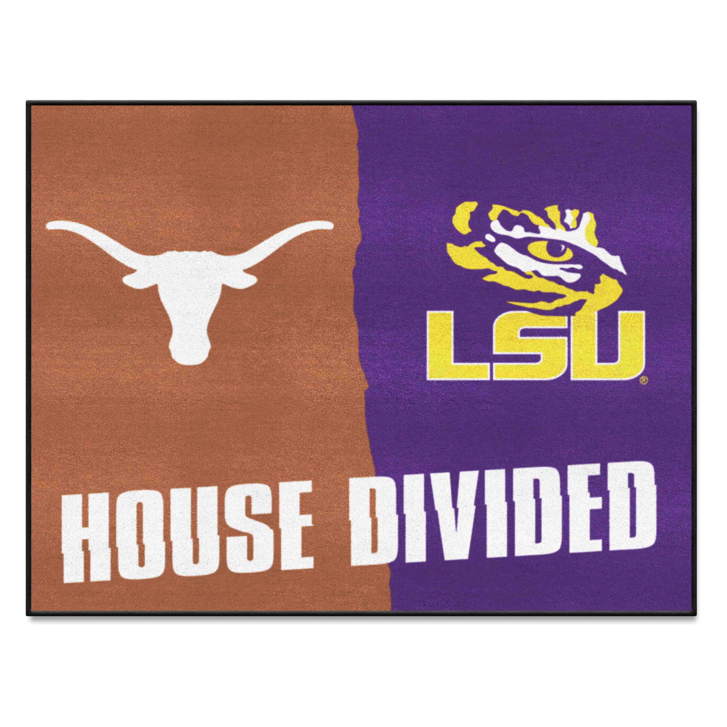 House Divided - Texas / LSU House Divided House Divided Rug - 34 in. x 42.5 in. - House Divided - Texas / LSU