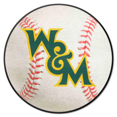 William & Mary Tribe Baseball Rug - 27in. Diameter