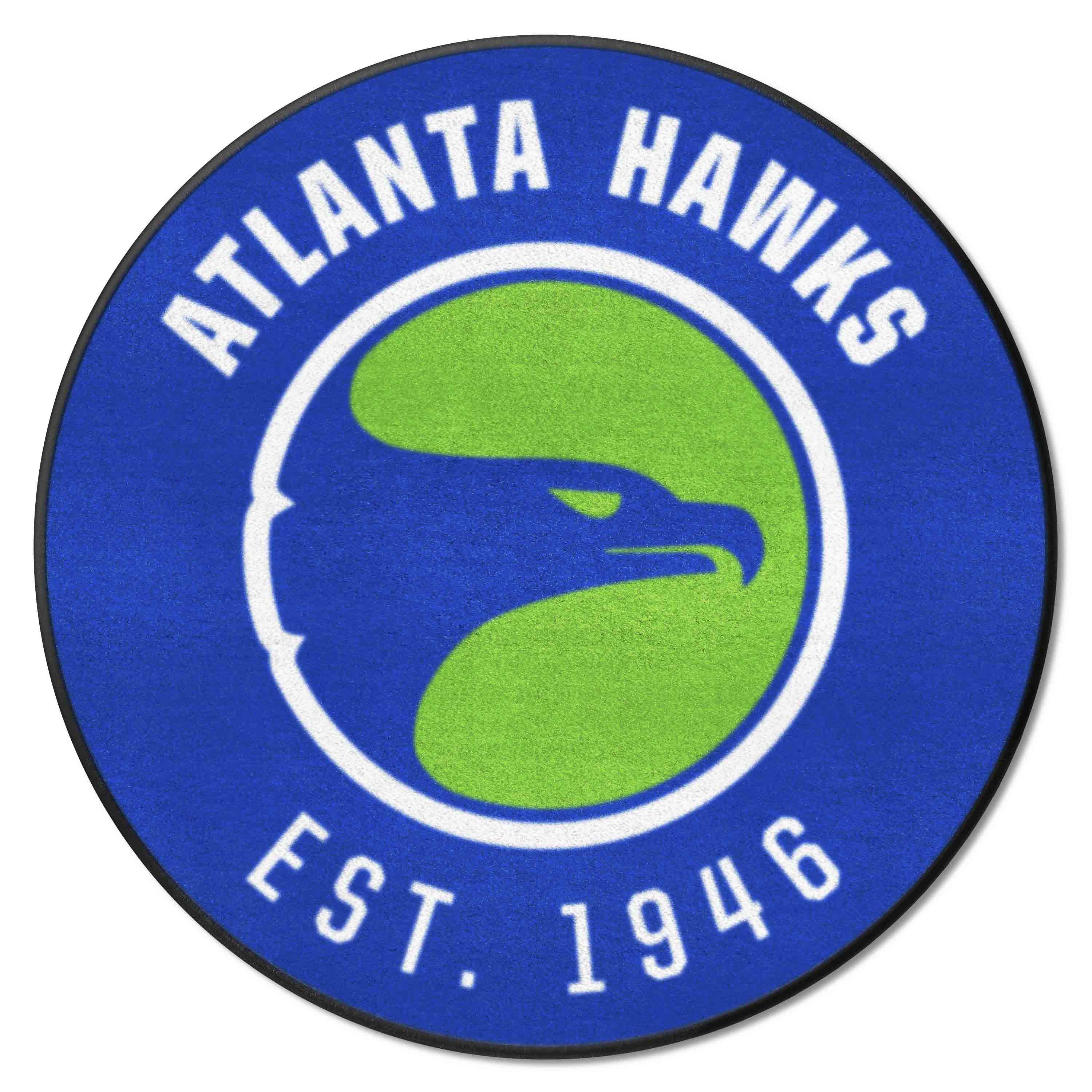 NBA Retro Atlanta Hawks Roundel Rug - 27in. Diameter