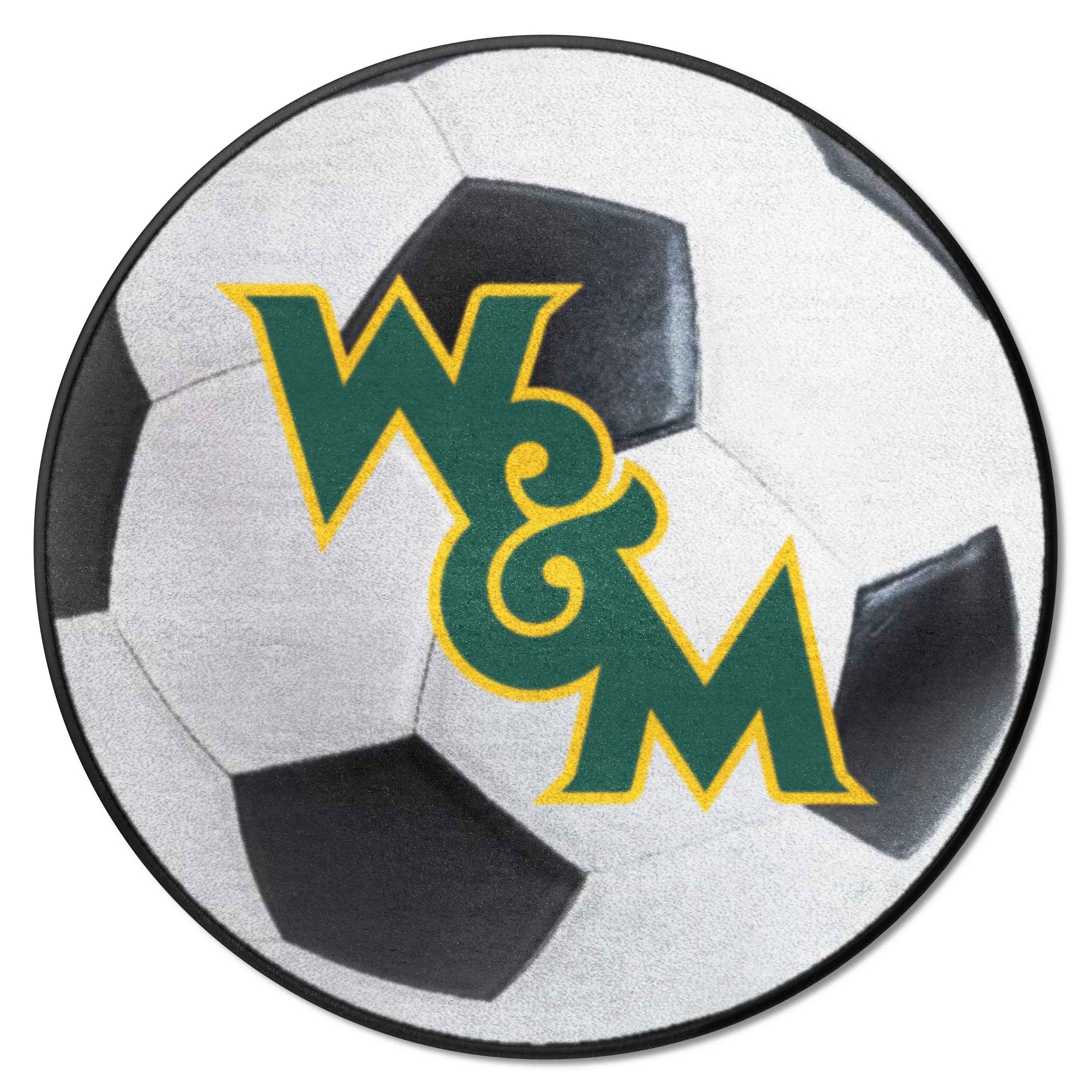 William & Mary Tribe Soccer Ball Rug - 27in. Diameter