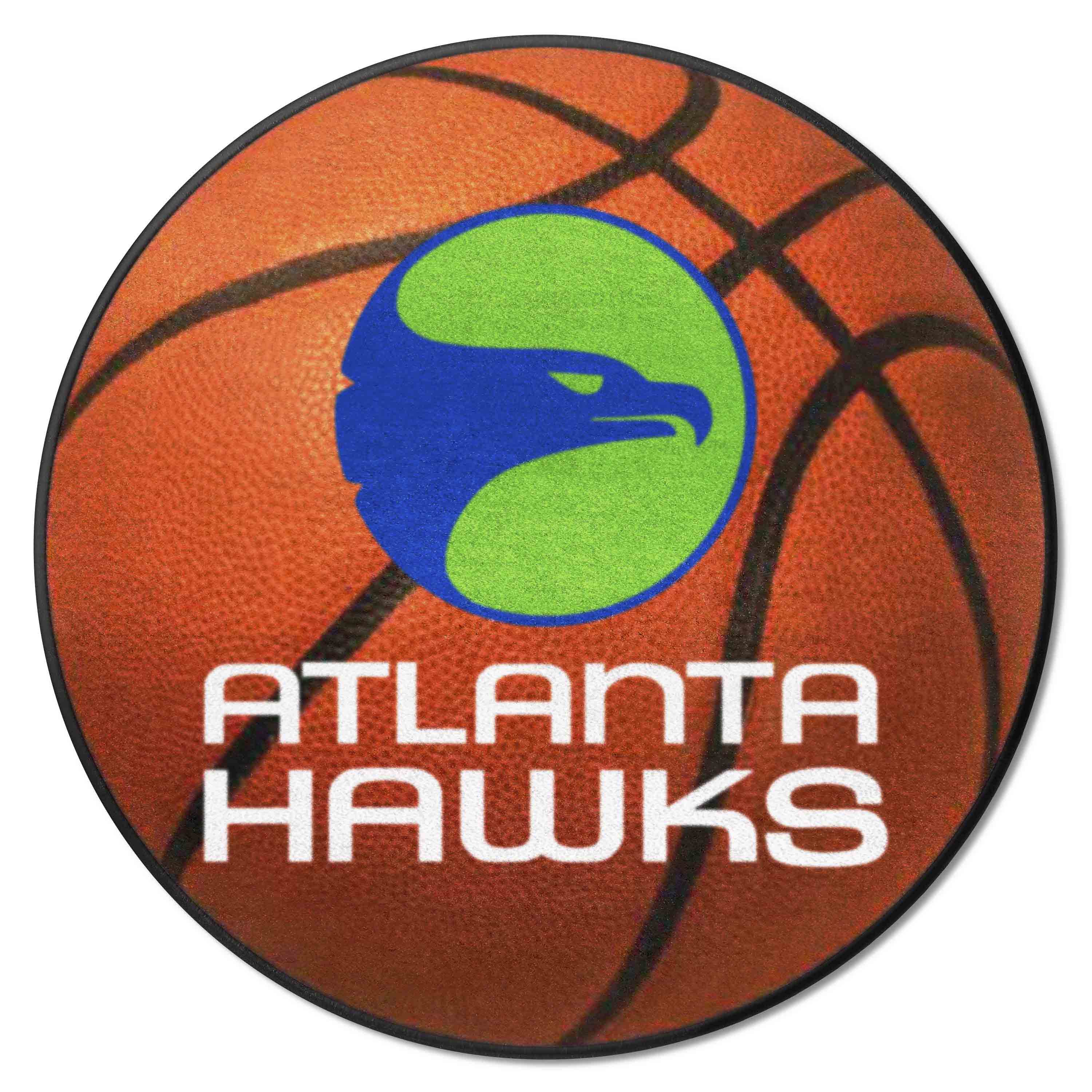 NBA Retro Atlanta Hawks Basketball Rug - 27in. Diameter - Atlanta Hawks