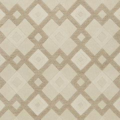 3' X 5' Ivory Geometric Diamonds Wool Area Rug