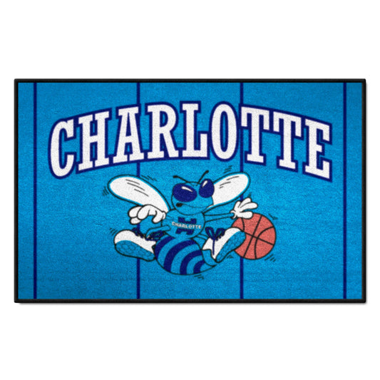 NBA Retro Charlotte Hornets Starter Mat Accent Rug - 19in. x 30in. - Charlotte Hornets