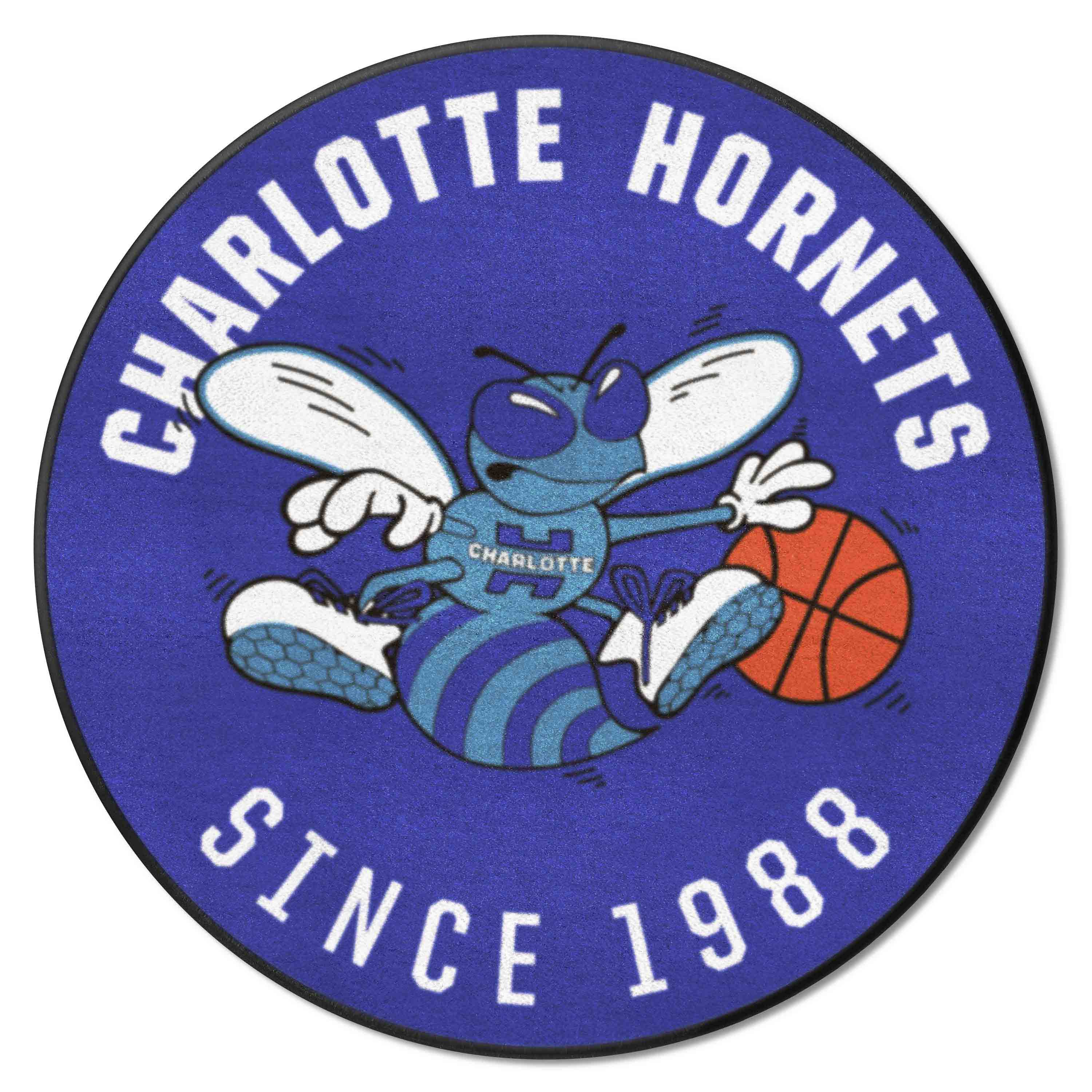 NBA Retro Charlotte Hornets Roundel Rug - 27in. Diameter