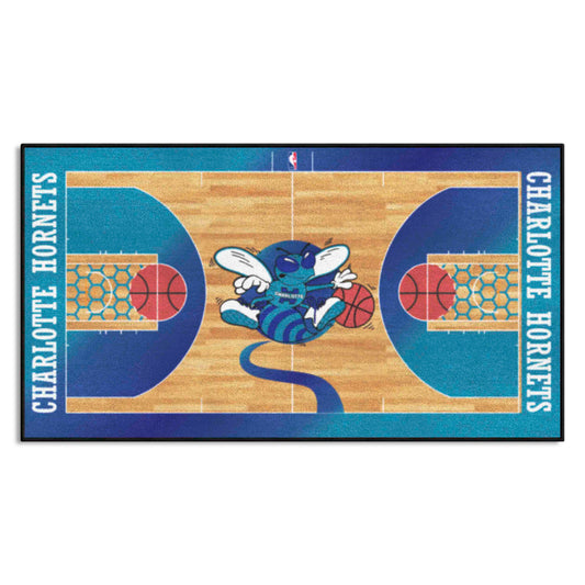 NBA Retro Charlotte Hornets Court Runner Rug - 24in. x 44in. - Charlotte Hornets