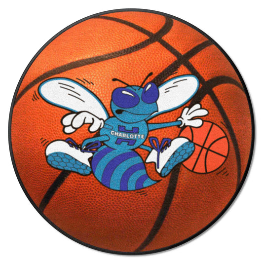 NBA Retro Charlotte Hornets Basketball Rug - 27in. Diameter - Charlotte Hornets