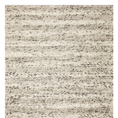 3' X 5' Grey Braided Wool Indoor Area Rug