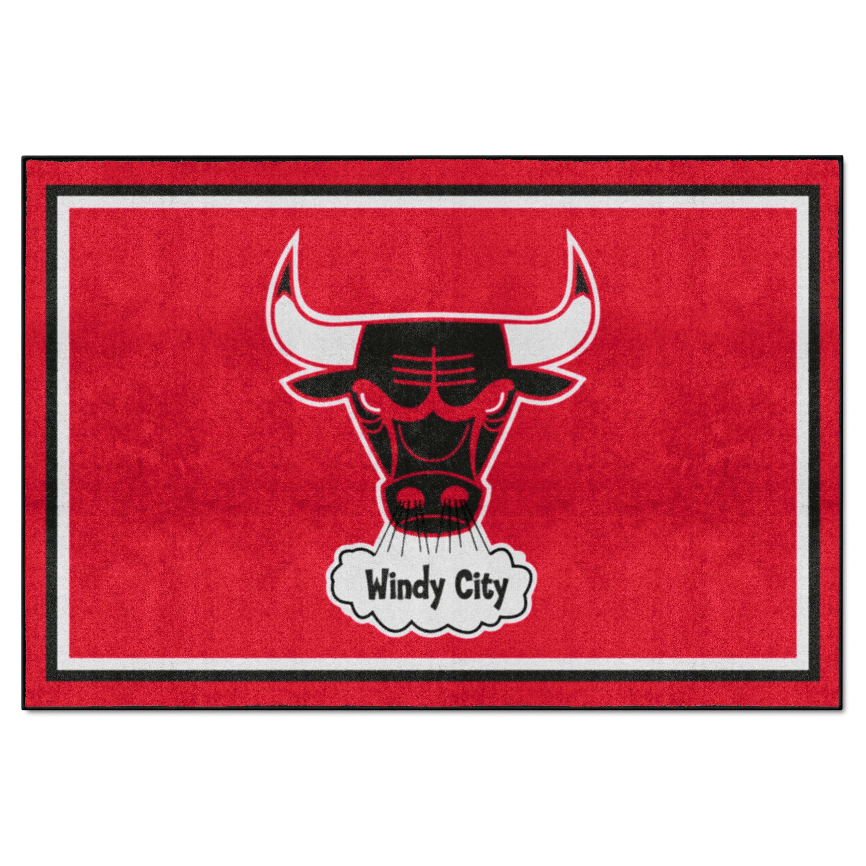 NBA Retro Chicago Bulls 5ft. x 8 ft. Plush Area Rug - Chicago Bulls