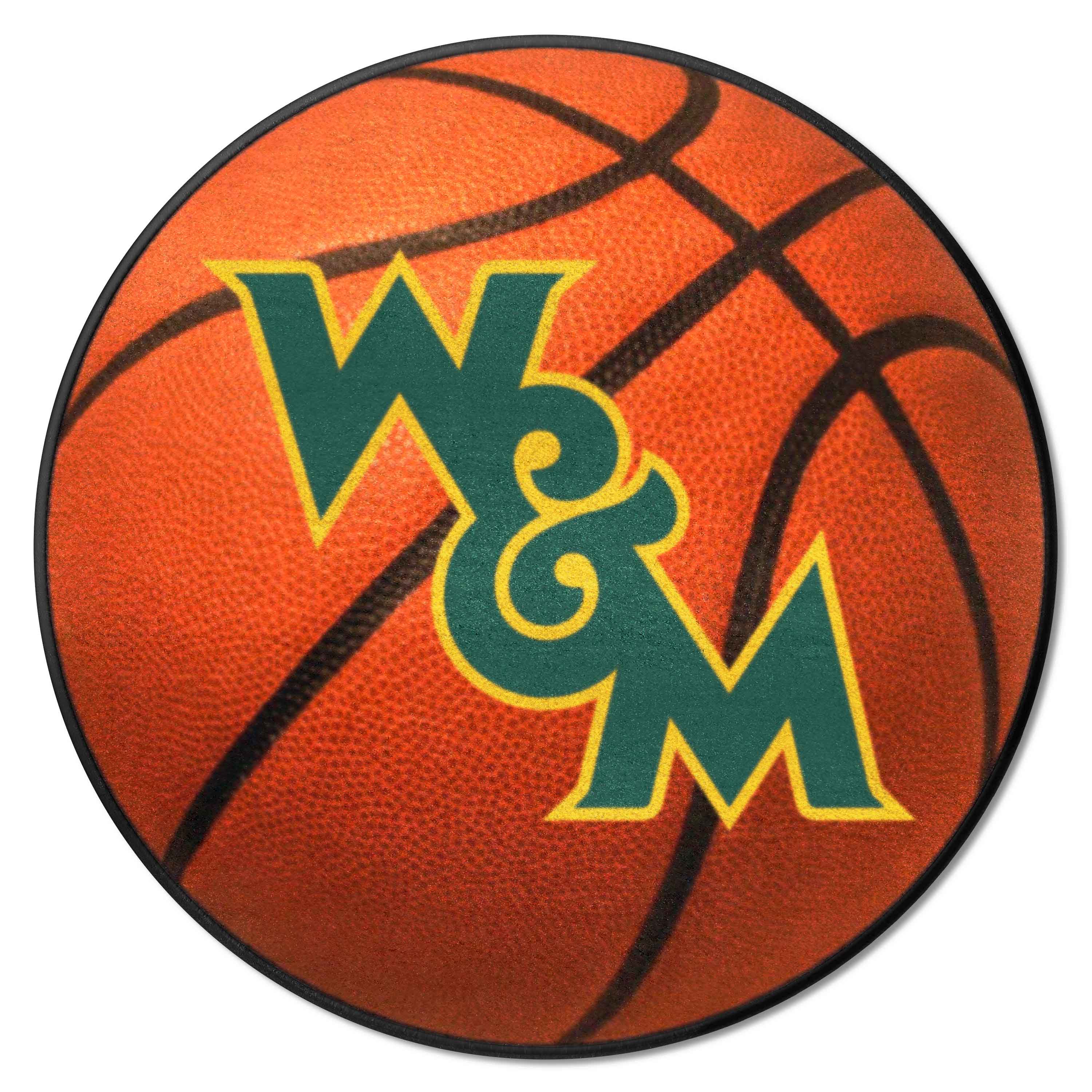 William & Mary Tribe Basketball Rug - 27in. Diameter