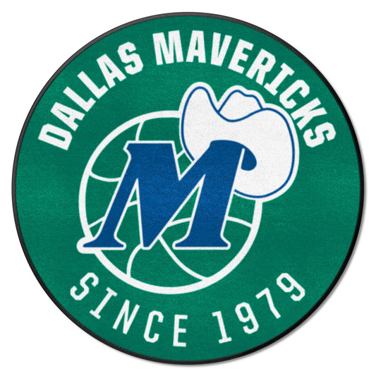 NBA Retro Dallas Mavericks Roundel Rug - 27in. Diameter - Dallas Mavericks