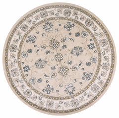 8' Round  Polypropylene Beige Or  Ivory  Area Rug