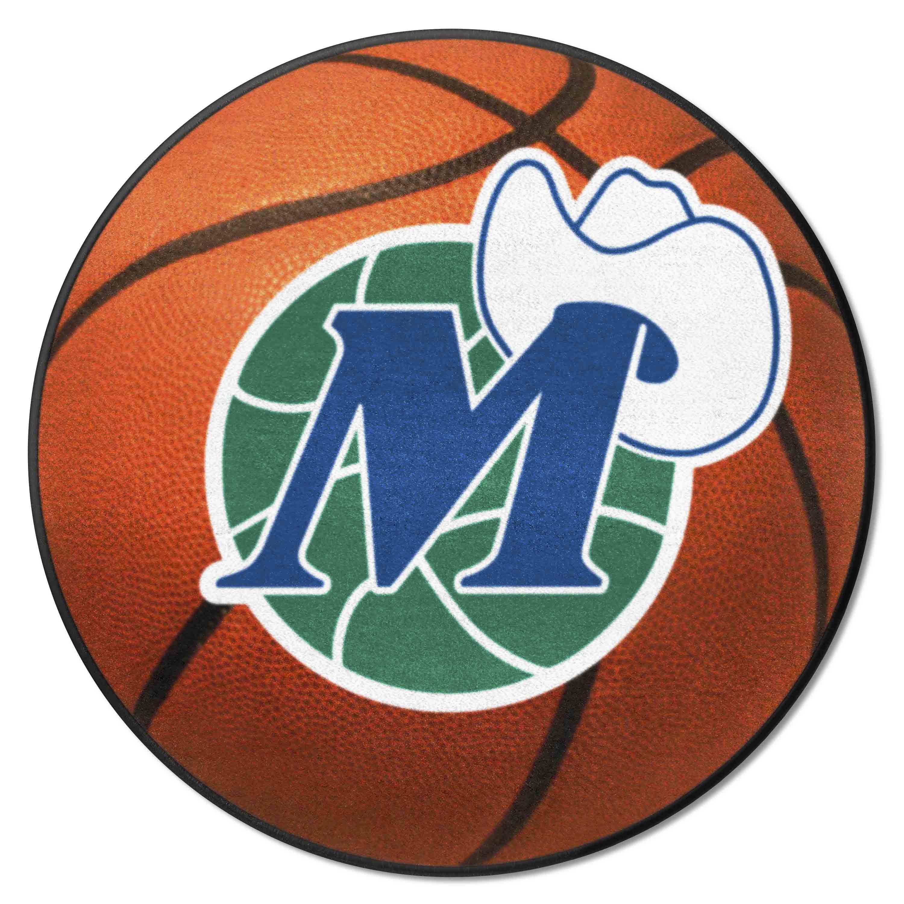 NBA Retro Dallas Mavericks Basketball Rug - 27in. Diameter - Dallas Mavericks