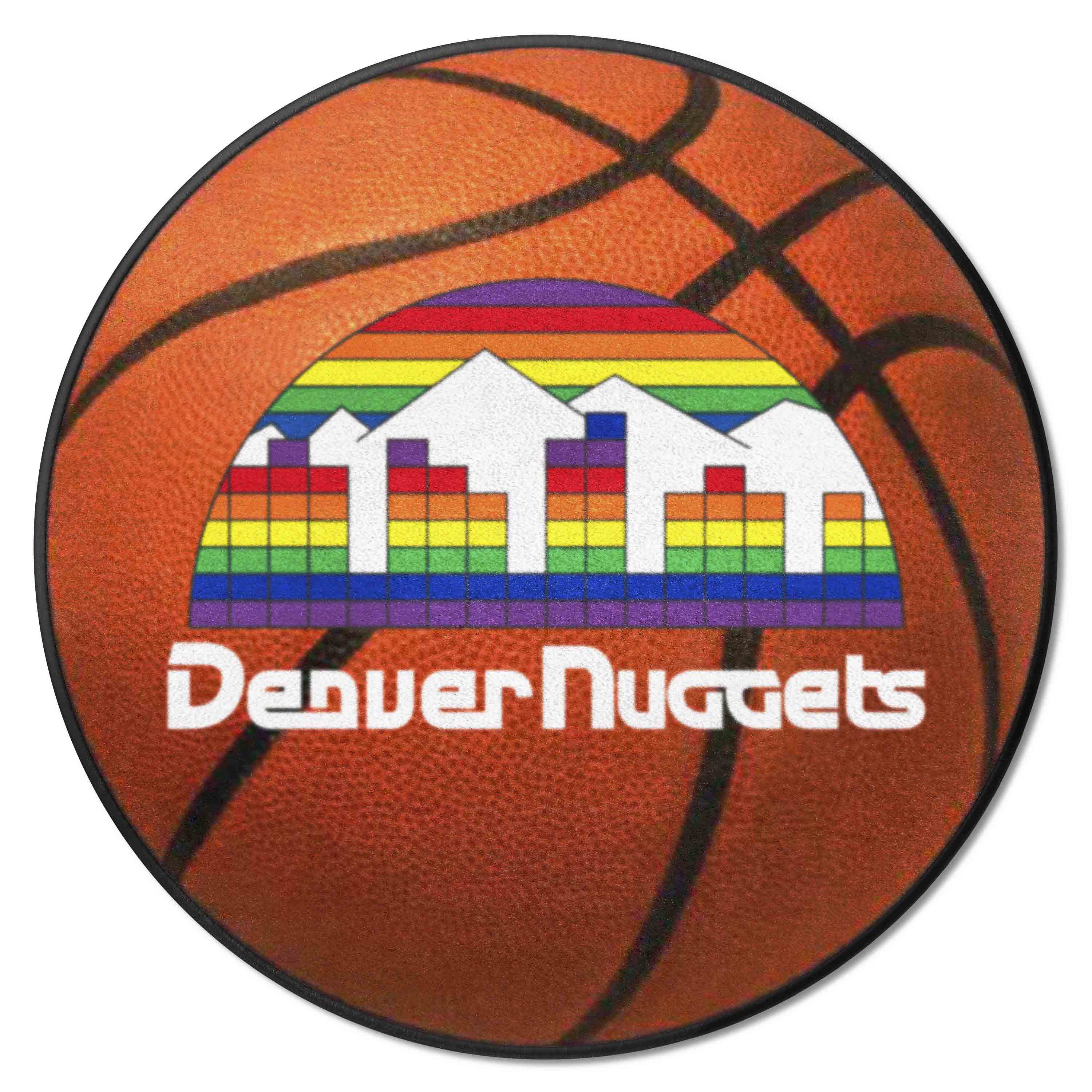 NBA Retro Denver Nuggets Basketball Rug - 27in. Diameter - Denver Nuggets