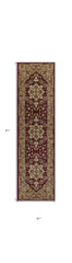 8' Red And Beige Area Rug