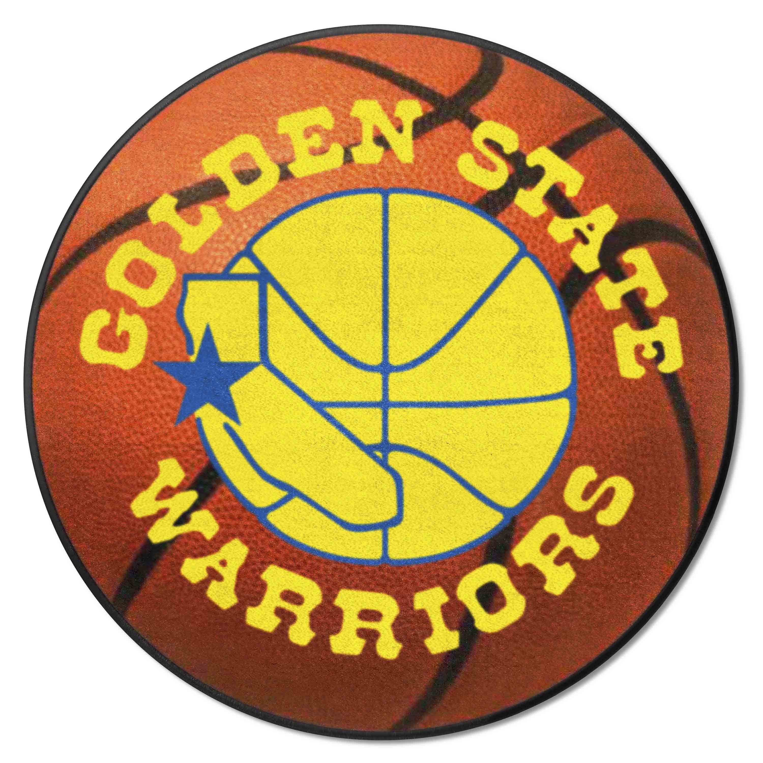 NBA Retro Golden State Warriors Basketball Rug - 27in. Diameter - Golden State Warriors