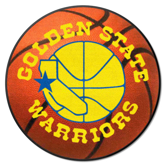 NBA Retro Golden State Warriors Basketball Rug - 27in. Diameter - Golden State Warriors