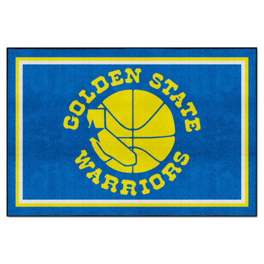 NBA Retro Golden State Warriors 5ft. x 8 ft. Plush Area Rug - Golden State Warriors