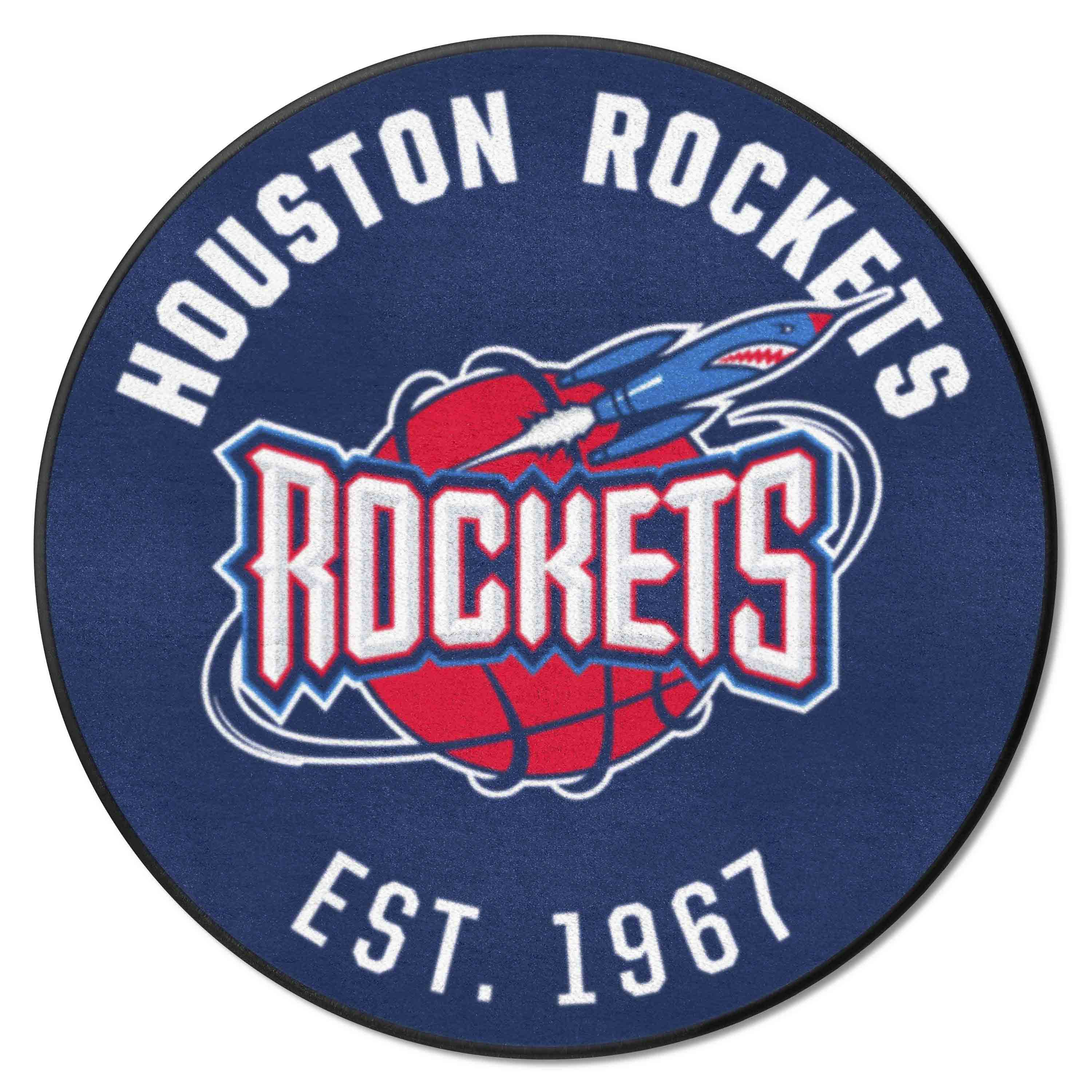 NBA Retro Houston Rockets Roundel Rug - 27in. Diameter