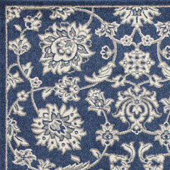 2' X 3' Blue and Ivory Area Rug