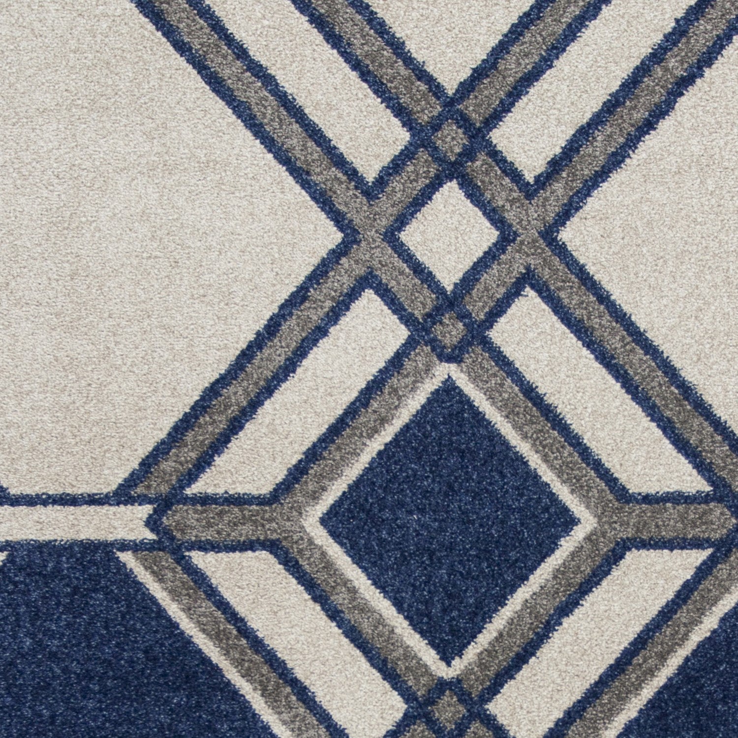 2' X 3' Blue Geometric Area Rug