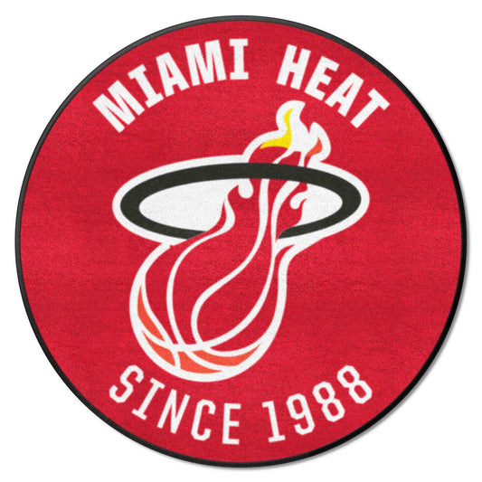 NBA Retro Miami Heat Roundel Rug - 27in. Diameter