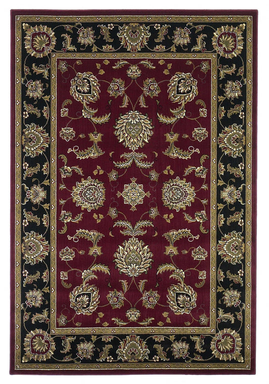 1' X 2' Red Or Black Medieval Inspired Area Rug