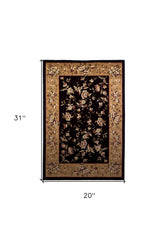 1' X 2' Polypropylene Black Or Beige Area Rug