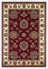 2' X 3' Red And Ivory Floral Area Rug