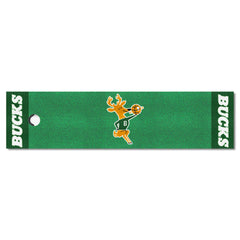 NBA Retro Milwaukee Bucks Putting Green Mat - 1.5ft. x 6ft.