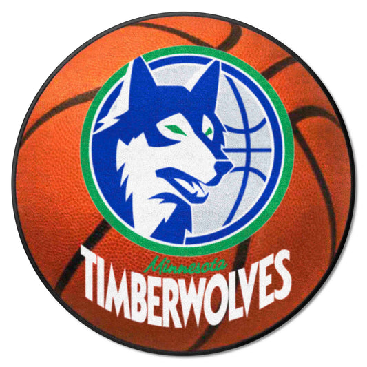 NBA Retro Minnesota Timberwolves Basketball Rug - 27in. Diameter